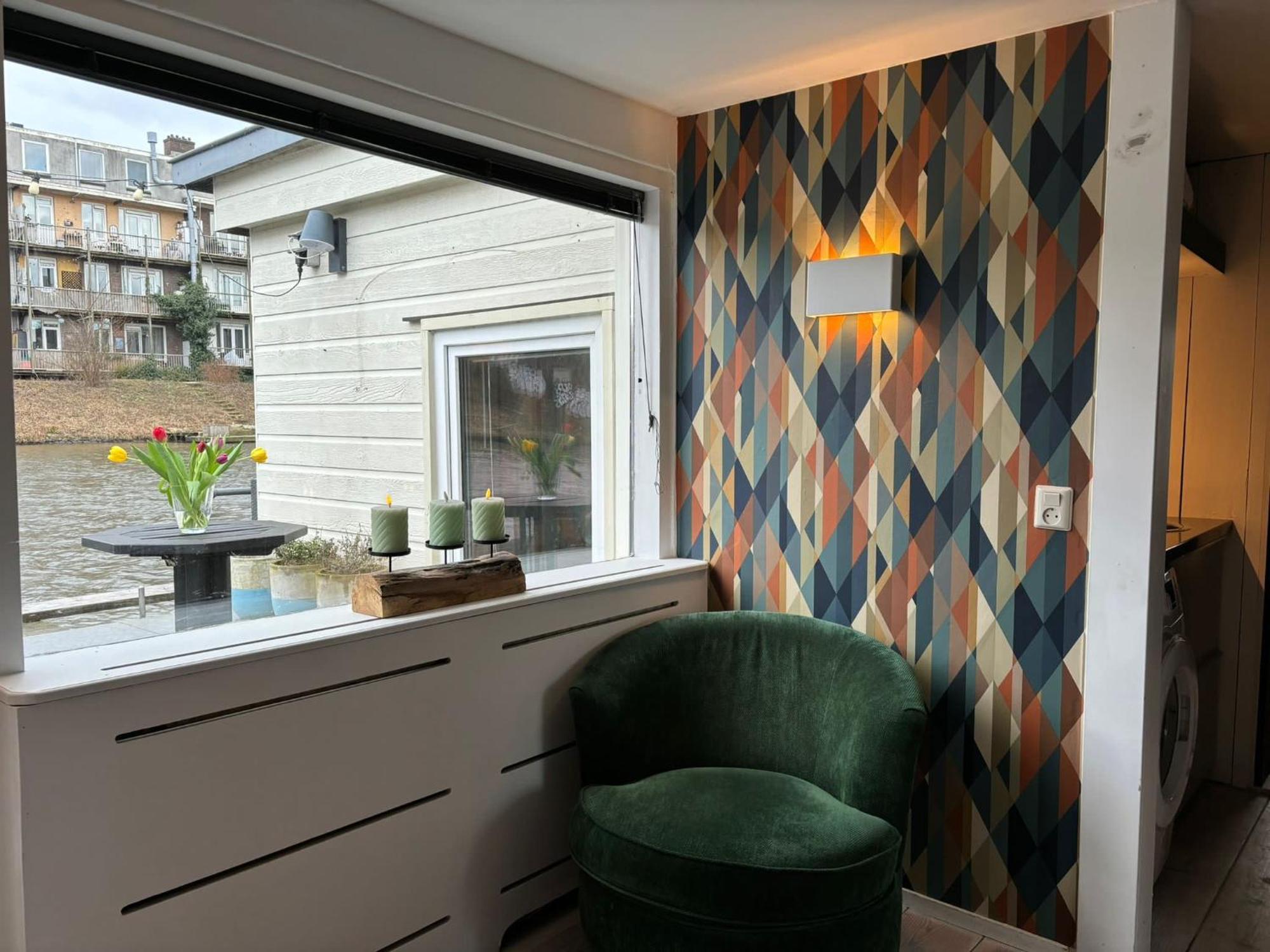Luxury Studio On Robs Houseboat Special For Couples Amsterdam Exterior photo